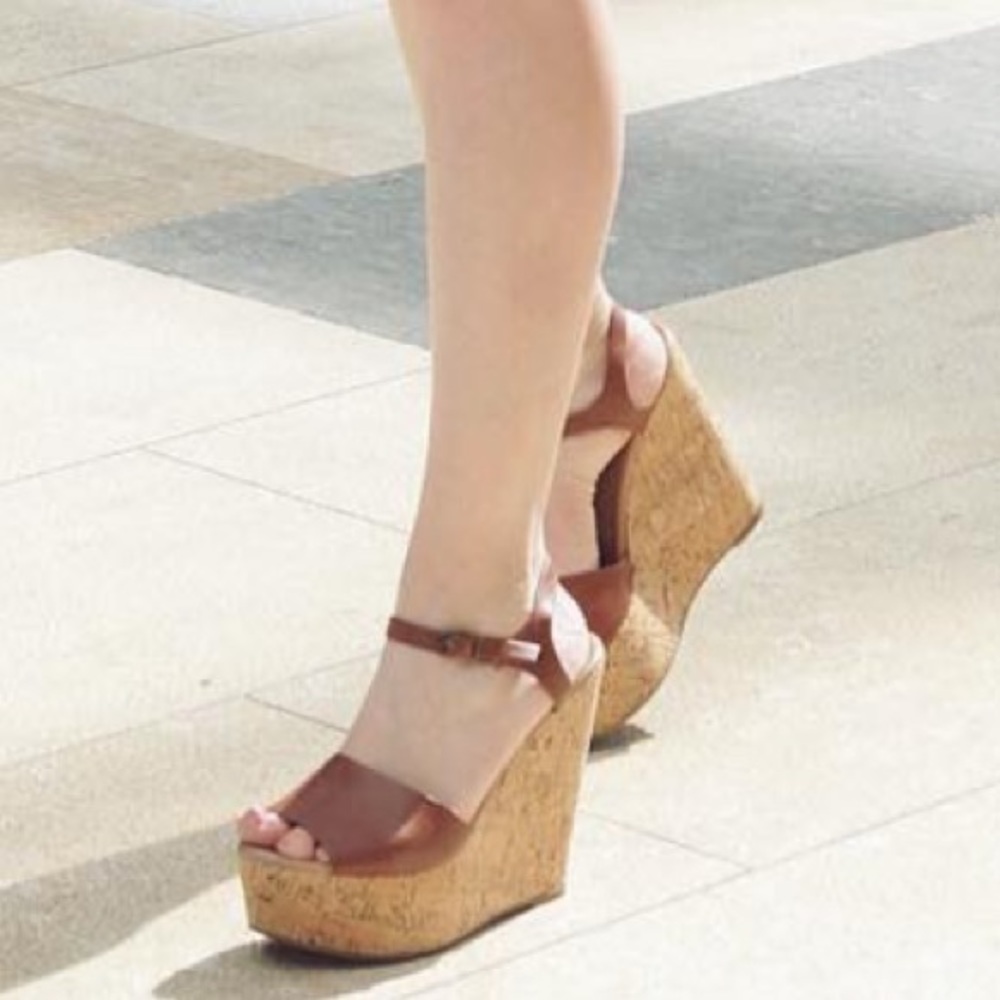 Steve Madden Straw Woven Wedges